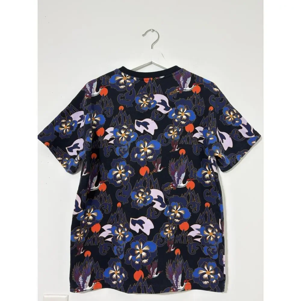 Adidas Originals Women’s M Forbidden City LNY Navy Crane Floral Tee